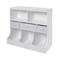 Badger Basket Co. Combo Bin Storage Unit with Three Baskets - White